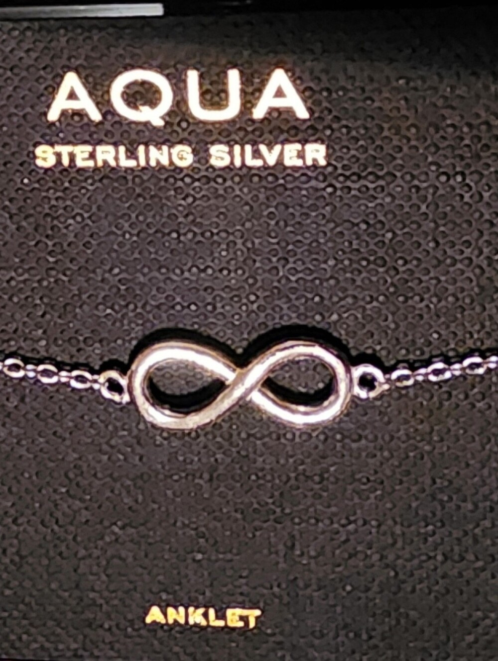 STERLING SILVER INFINITY ANKLET NWT